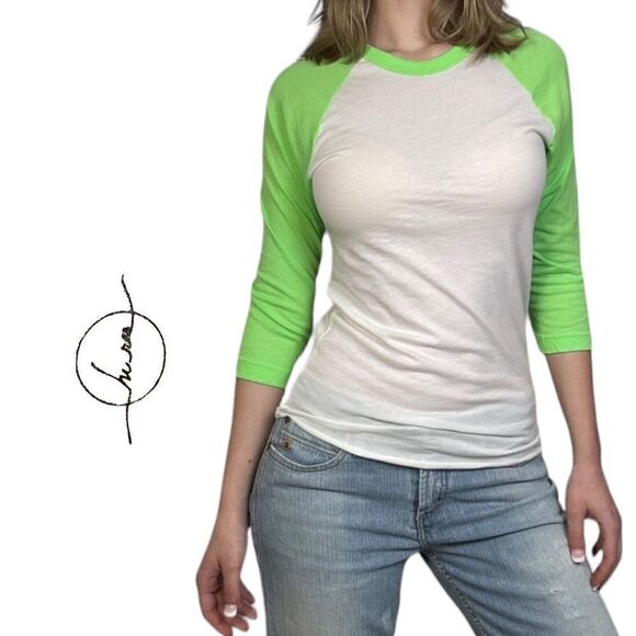 Hi Res Super Comfy Lime Green Raglan - Picture 1 of 6